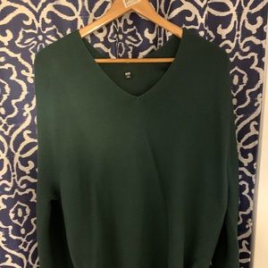 Dark green knitted jumper
